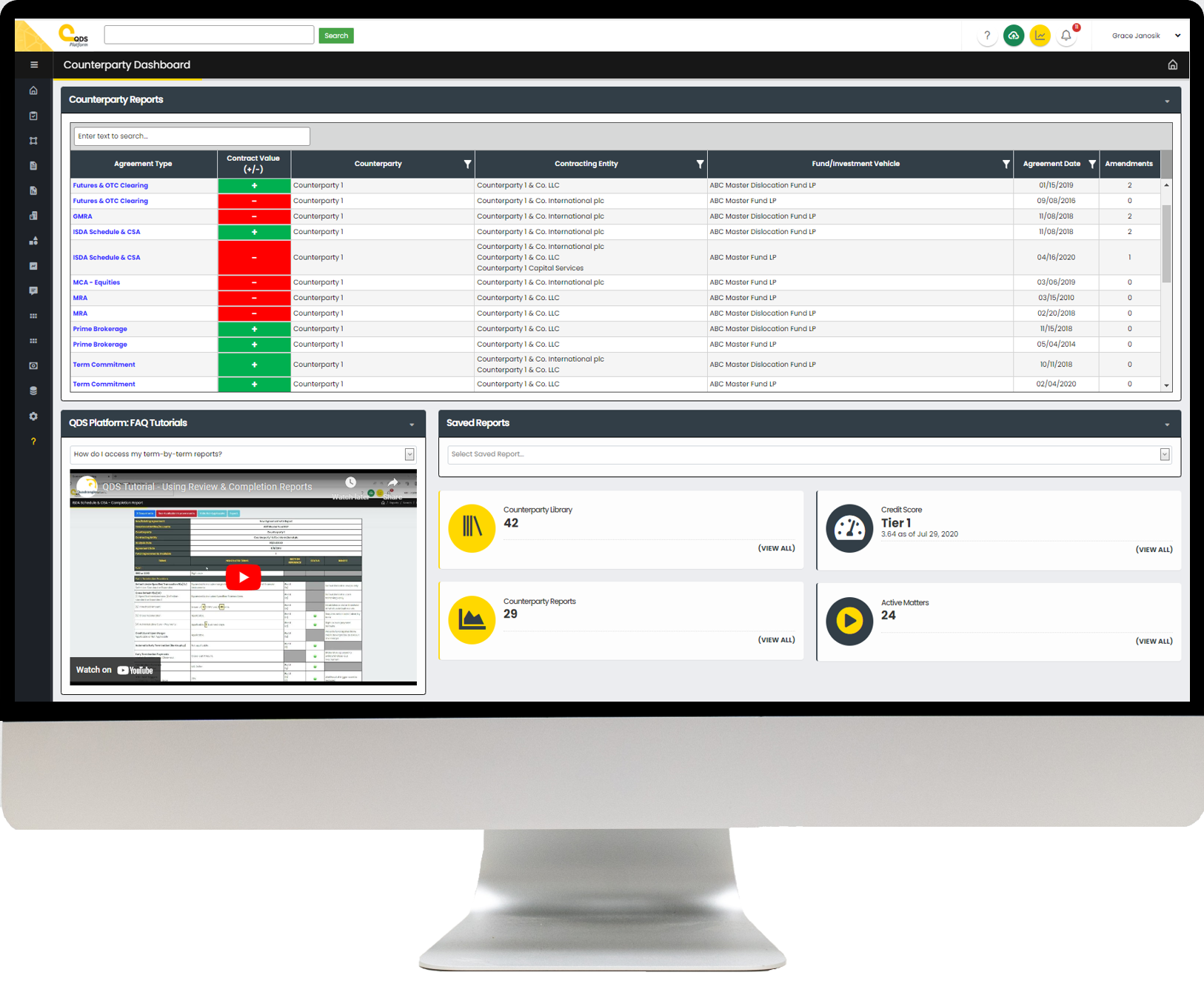 contract management dashboard icon